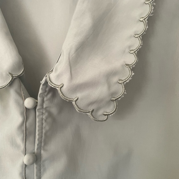 Daisy Street size small green puff sleeve green blouse - Picture 5 of 6